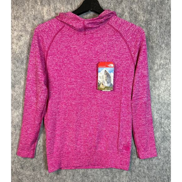 NWT The North Face Womens Pink Go Seamless Pullover Hoodie Stretch - Medium - Picture 1 of 6